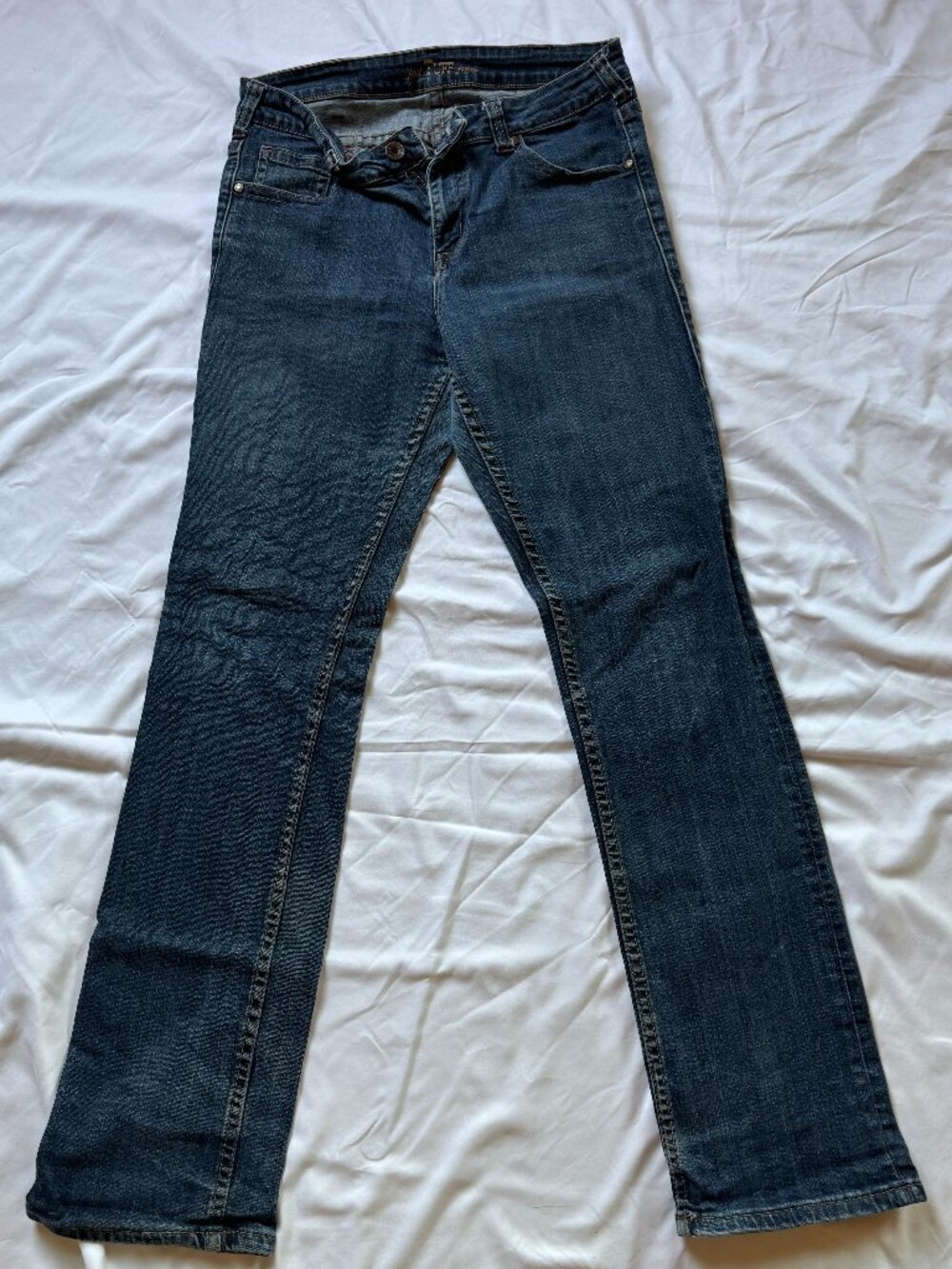 Tuff Jeans Womens Bootcut Blue Denim Stretch Jeans Size 32x35
